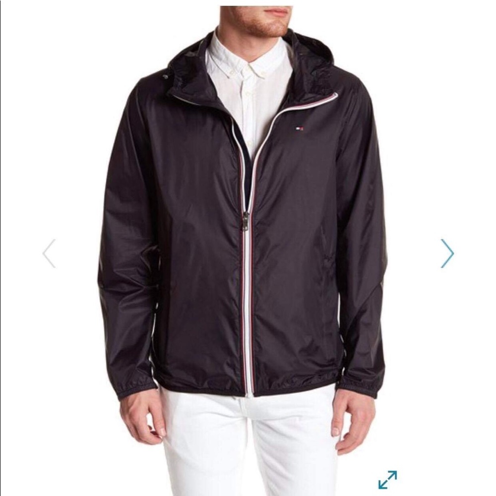 NEW Tommy Hilfiger Packable Hooded Windbreaker